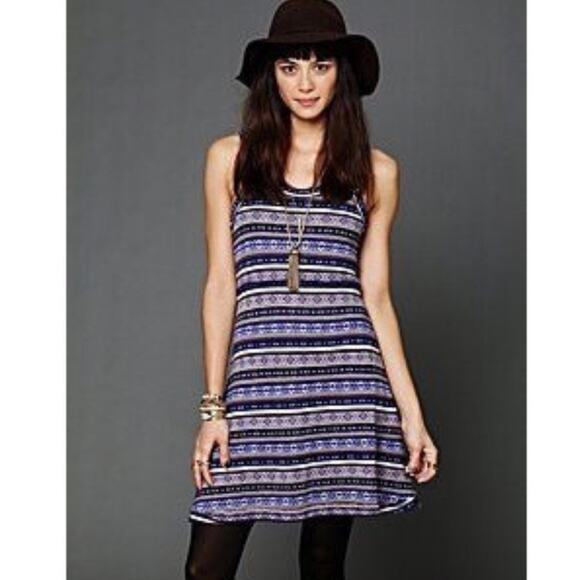Free People Sweater Dress Blue Fair
Isle A line - Picture 1 of 8